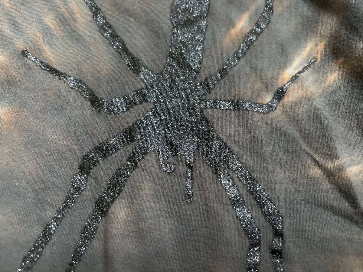 レア LGB ルグランブルー Rare 00s L.G.B. Spider T-shirt archive Tシャツ カットソー 1 グレー系 ブリーチ プリント 半袖 コットン △5 の画像5