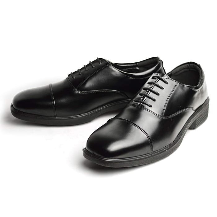 新品■24.5cm 多機能 ビジネスシューズ メンズ 紳士靴 軽量 幅広 オフィス フォーマル 内羽根 ストレートチップ レースアップ 紐靴 黒の画像2