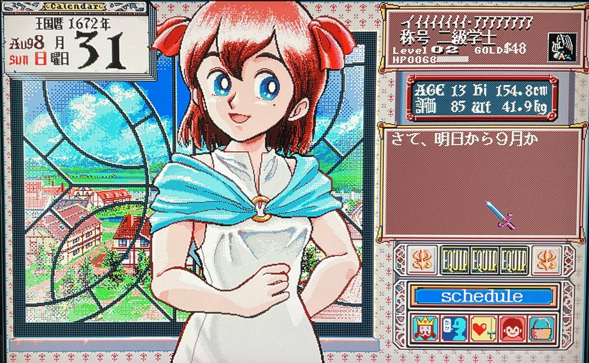 PC-9801版 プリンセスメーカー(5.25インチ 2HD版 ガイナックス作品)の画像8