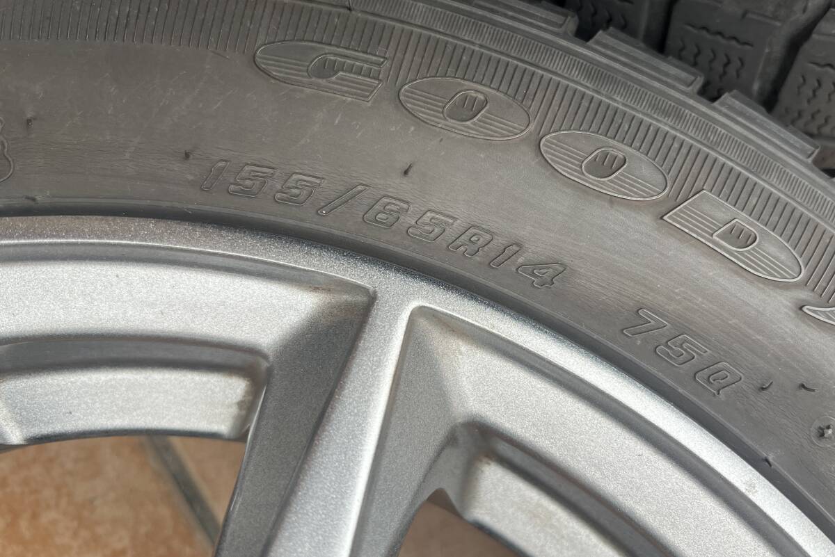 155/65Ｒ14 スタッドレス　タイヤホイールセットです。_画像6