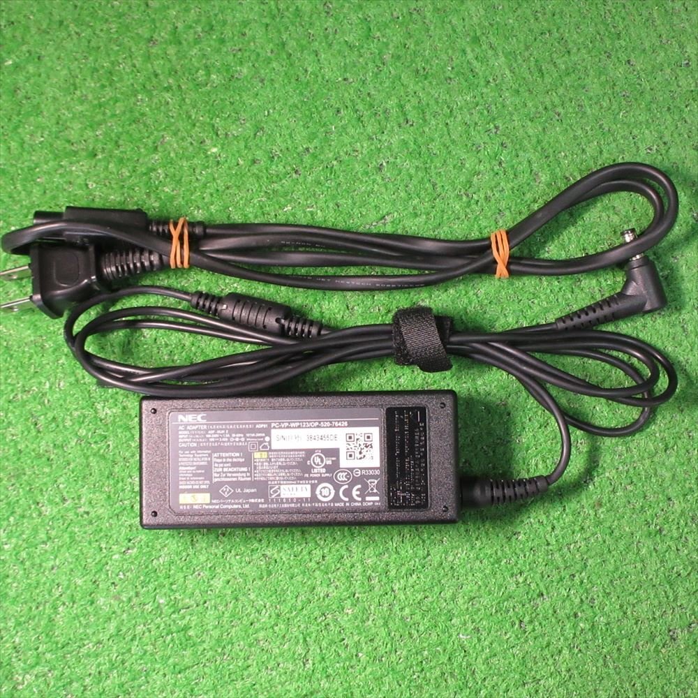 ●19V 3.42A 径5ｍｍ NEC 中古 テスト済 純正 ACアダプター PC-VP-WP123（対応機種 LaVie G タイプM LaVie G タイプS LaVie E LaVie M 他_画像2