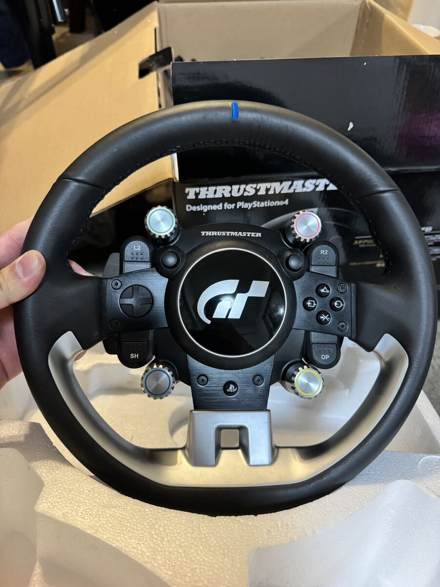 Thrustmaster T-GT thrust master handle navy blue pick up. person rosso motero. handle navy blue stand will do 
