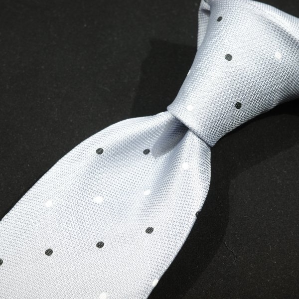  new goods 1 jpy ~*Black On TETE HOMMEteto Homme silk silk 100% necktie dot blue regular shop genuine article *2338*
