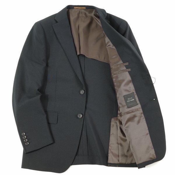  new goods 1 jpy ~* regular price 4.9 ten thousand Black On TETE HOMMEteto Homme wool wool single two . button suit 98AB6no- tuck black black *2395*