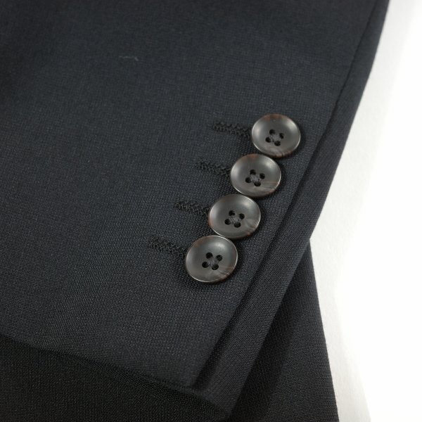  new goods 1 jpy ~* regular price 4.9 ten thousand Black On TETE HOMMEteto Homme wool wool single two . button suit 98AB6no- tuck black black *2764*