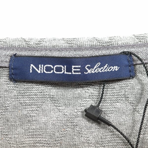 新品1円～★ニコル セレクション NICOLE selection メンズ ストレッチ コットン綿 長袖 Vネック アーガイルカットソー 48 L ◆2876◆_画像7