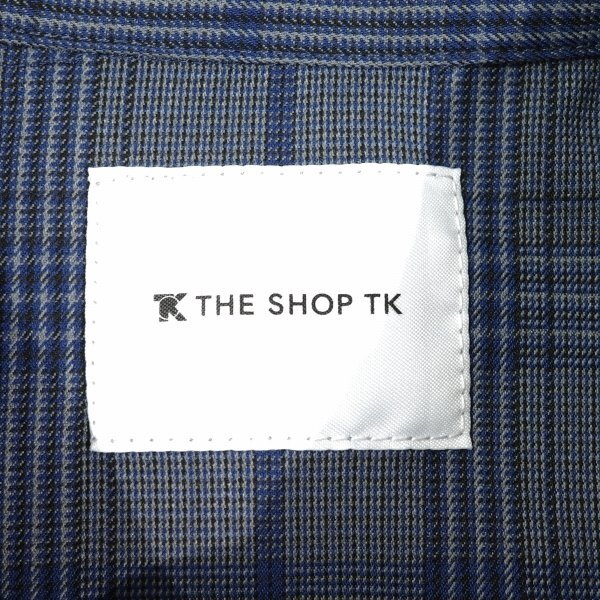  новый товар 1 иен ~* Takeo Kikuchi THE SHOP TK мужской 2 пункт выставить TR стрейч двойной заслонка рубашка + брюки M Glenn проверка *3151*