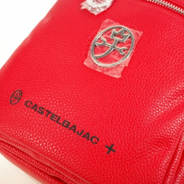 новый товар 1 иен ~* обычная цена 1.9 десять тысяч CASTELBAJAC Castelbajac мужской сумка "body" сумка на плечо красный галоген легкий one плечо *3269*