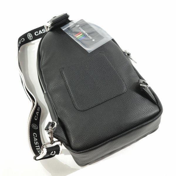  новый товар 1 иен ~* обычная цена 1.9 десять тысяч CASTELBAJAC Castelbajac мужской сумка "body" сумка на плечо чёрный галоген легкий one плечо *3271*