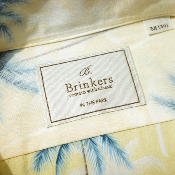 新品1円～★定価1万 Brinkers ブリンカーズ コットン綿100% 半袖カジュアル シャツ M イエロー 正規店本物 ◆3366◆_画像8