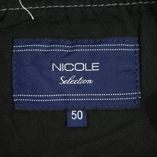  новый товар 1 иен ~* Nicole selection NICOLE selection мужской стрейч распорка цвет Denim брюки 48 L серый *3412*