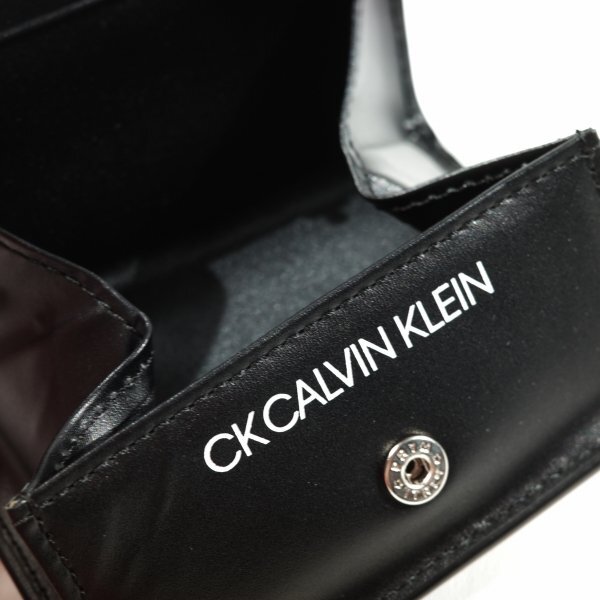 new goods 1 jpy ~*CK CALVIN KLEIN Calvin Klein men's cow leather leather change purse purse wallet card-case pass case box attaching polish *3552*