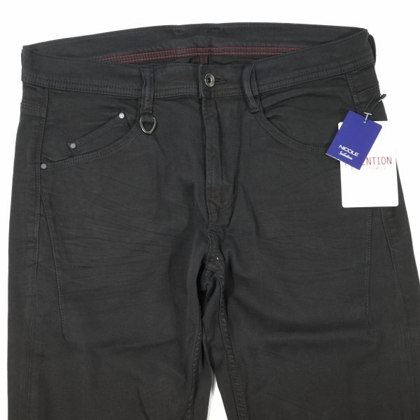  новый товар 1 иен ~* Nicole selection NICOLE selection мужской стрейч Brown распорка цвет Denim брюки 48 L джинсы чёрный *3715*