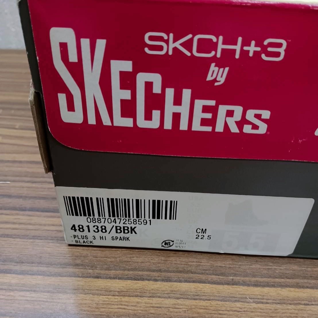 タグ付 未使用 靴 ◆ SKECHERS ◆ インヒール スニーカー ２2.5cm BLACK ◆ スケッチャーズ ◆ レディース 箱入りの画像10