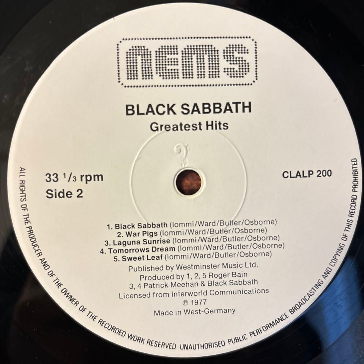 Black Sabbath Greatest Hits レコード LP アナログ ブラック・サバス グレイテスト・ヒッツ best