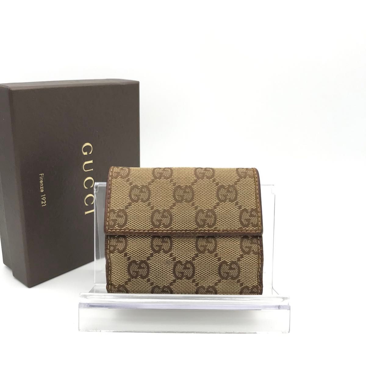 正規品　美品　グッチ財布　グッチ折り財布　グッチキャンバス　グッチジャッキー　GUCCI