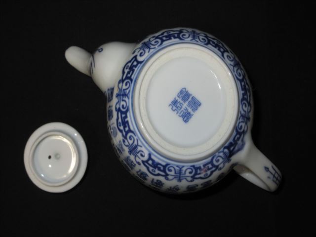 S8 煎茶道具 景徳鎮製 急須 茶碗4客 煎茶器 中国茶器の画像6