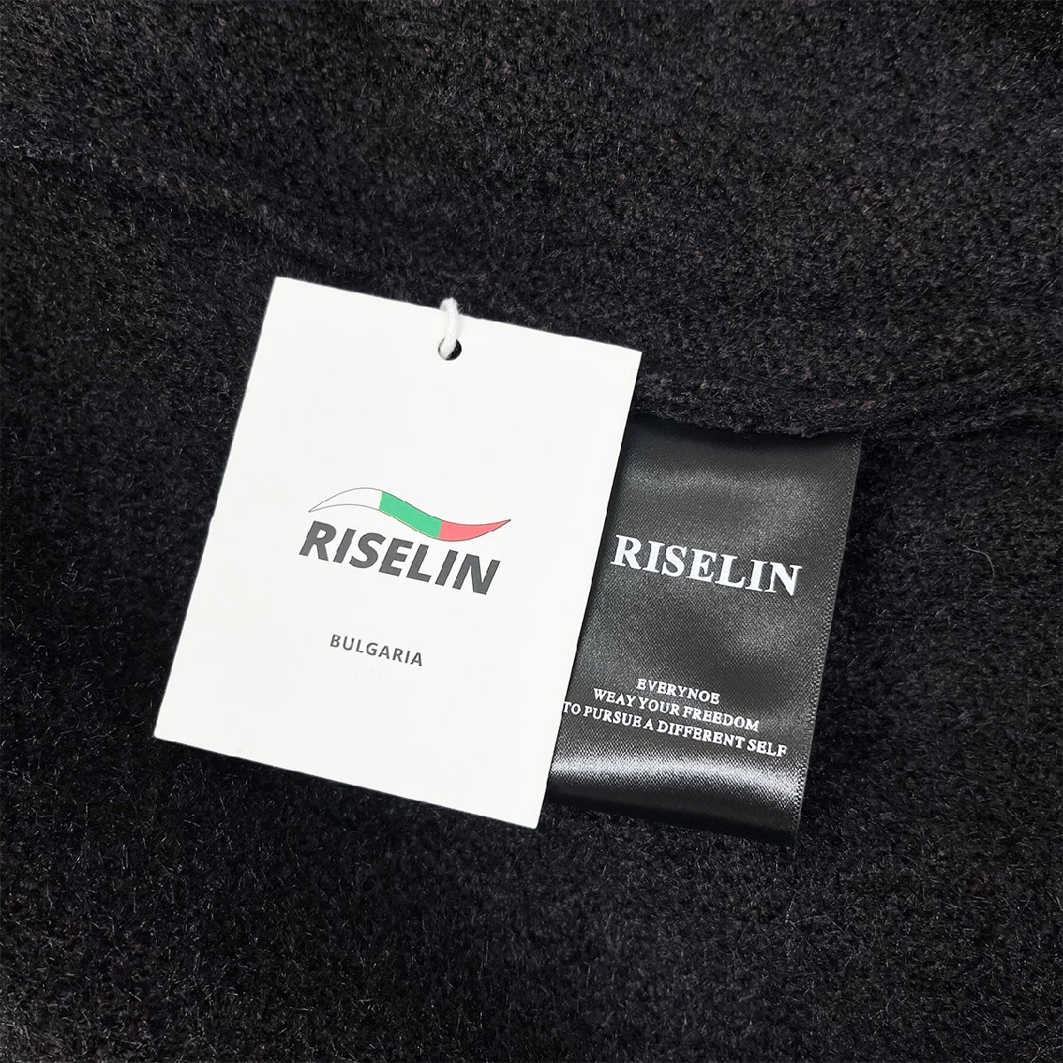  high grade Europe made * regular price 5 ten thousand * BVLGARY a departure *RISELIN sweater cashmere / mink . knitted britain character protection against cold casual relax standard 2XL/52