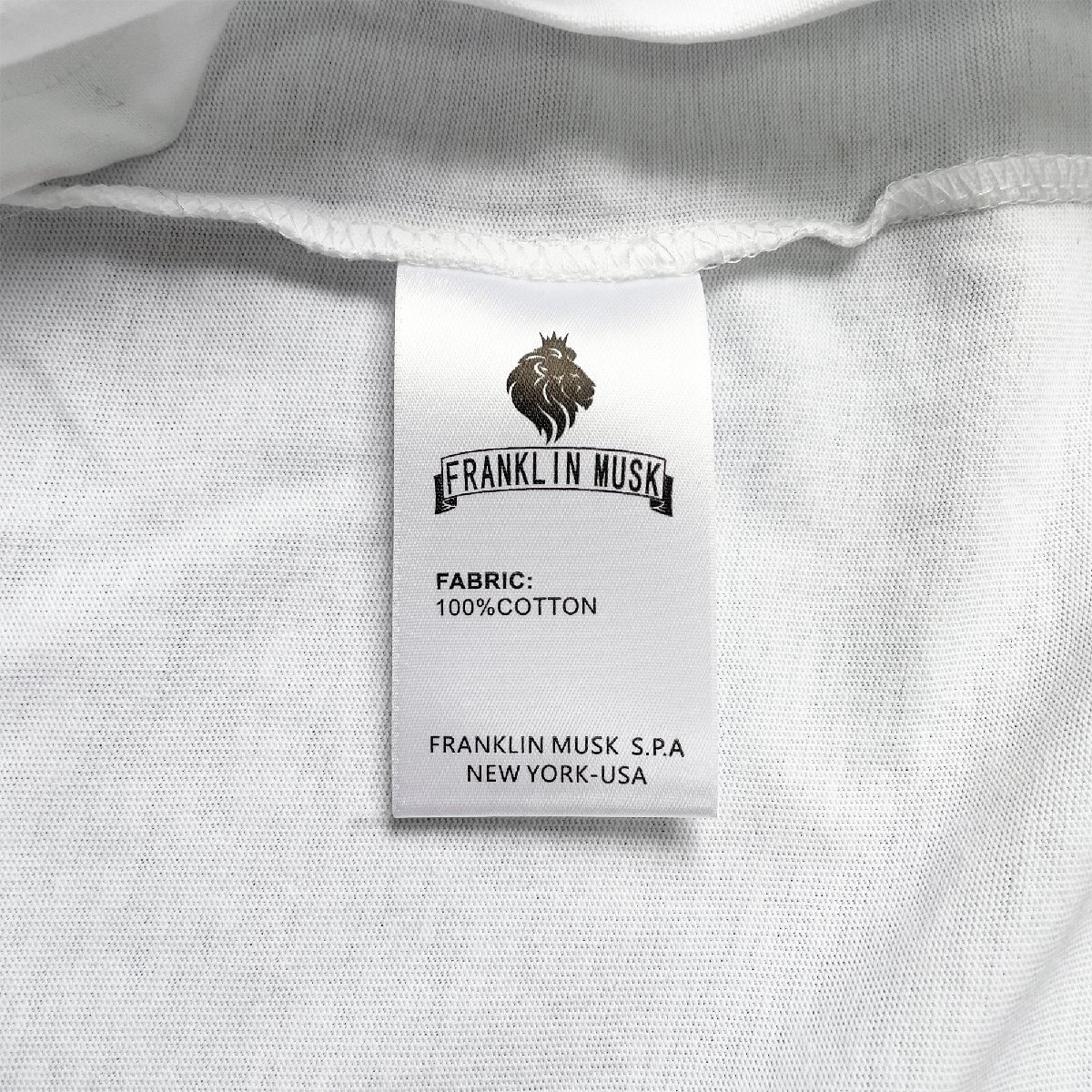 上級 定価2万 FRANKLIN MUSK・アメリカ・ニューヨーク発 半袖Tシャツ 快適 吸湿 遊び心 可愛い トップス スウェット カットソー サイズ1_画像8