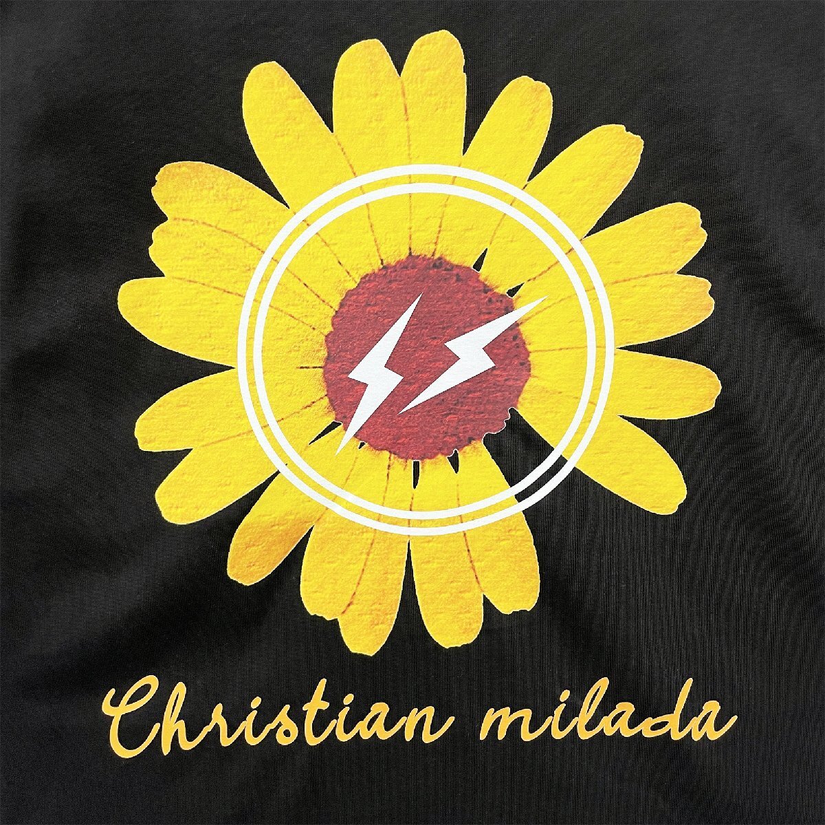 定価2万★christian milada・ミラノ発・半袖Tシャツ★上品 ナチュラル ゆったり 快適 スウェット デイジー柄 可愛い 定番 男女兼用 夏 L_画像3