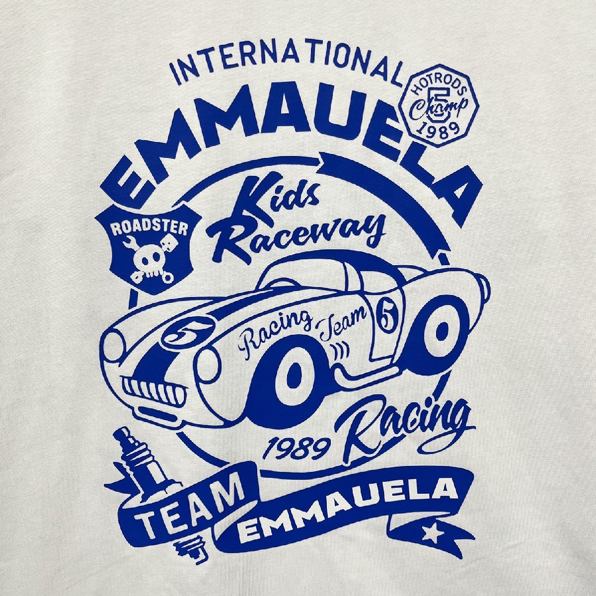 高級・半袖Tシャツ 定価2万◆Emmauela・イタリア・ミラノ発◆綿100％ 上質 薄手 通気 個性 車 プルオーバー カットソー アメカジ 夏服 Mの画像3