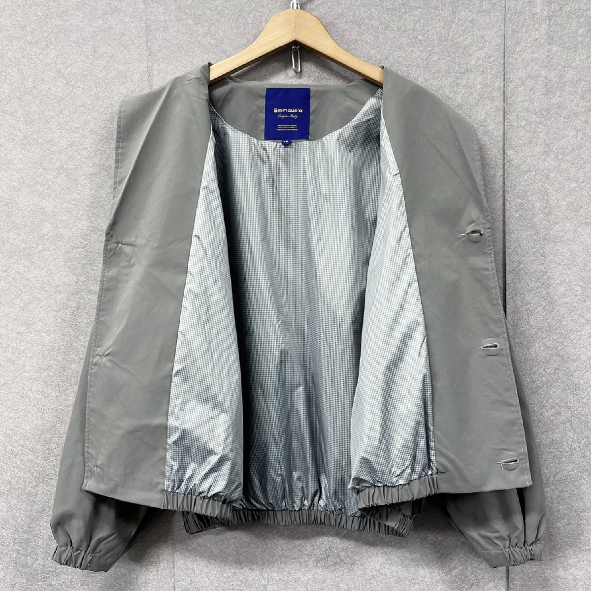  new work * jacket regular price 6 ten thousand *Emmauela* Italy * milano departure * fine quality thin plain . manner blouson simple easy outer usually put on XL/50