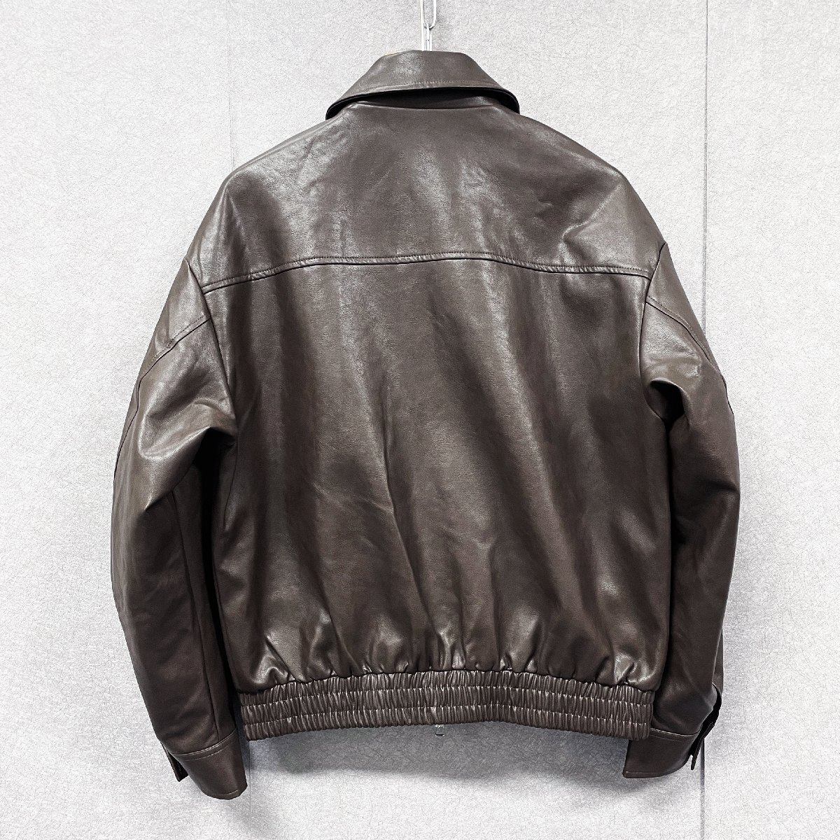  high class * leather jacket regular price 15 ten thousand *Emmauela* Italy * milano departure * high quality cow leather piece . leather jacket motorcycle Rider's dressing up piece .L/48