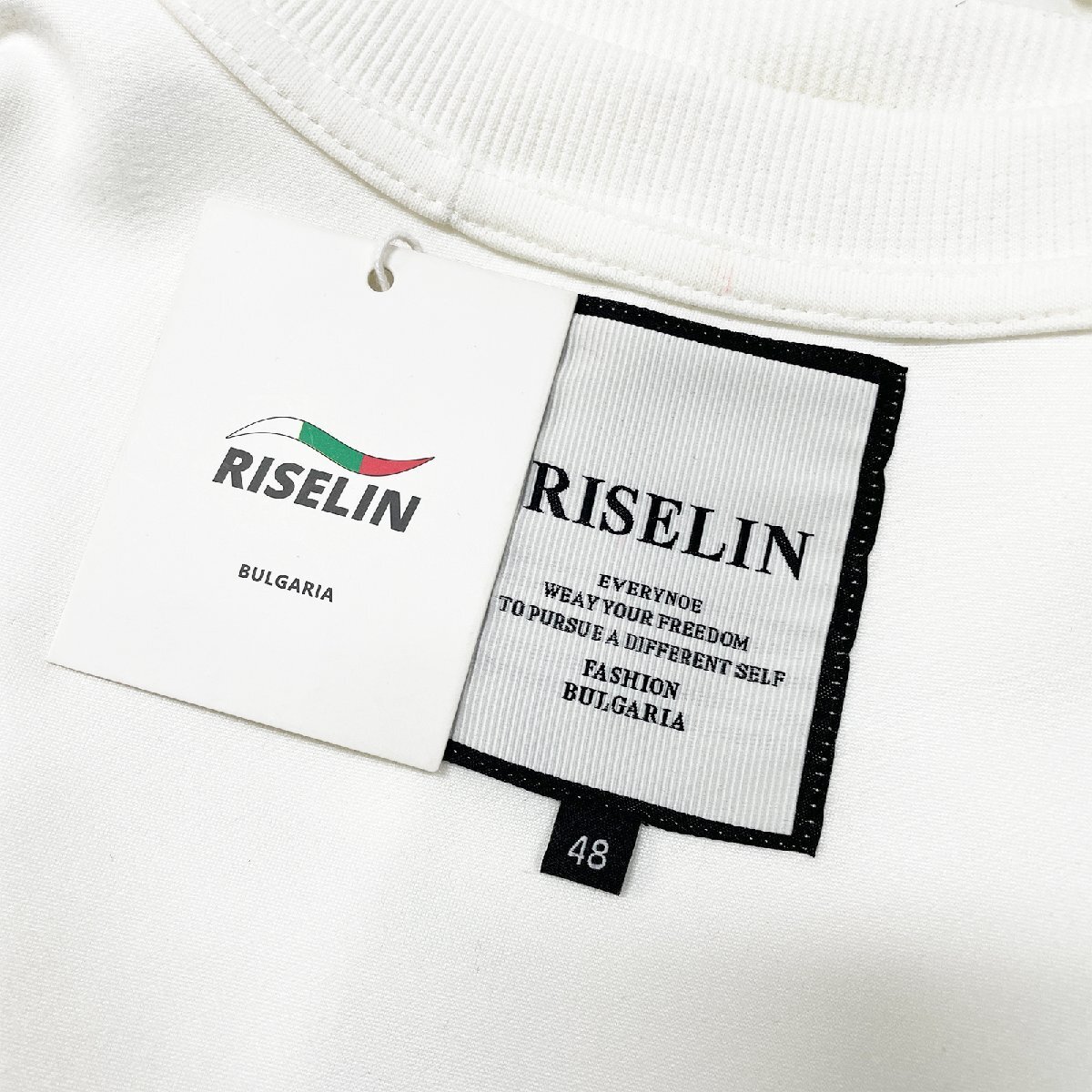 上級ヨーロッパ製※定価4万◆ブルガリア発※RISELIN トレーナー 上品 個性 リラックス 柔らかい オシャレ スウェット 男女兼用 春 XL/50_画像8