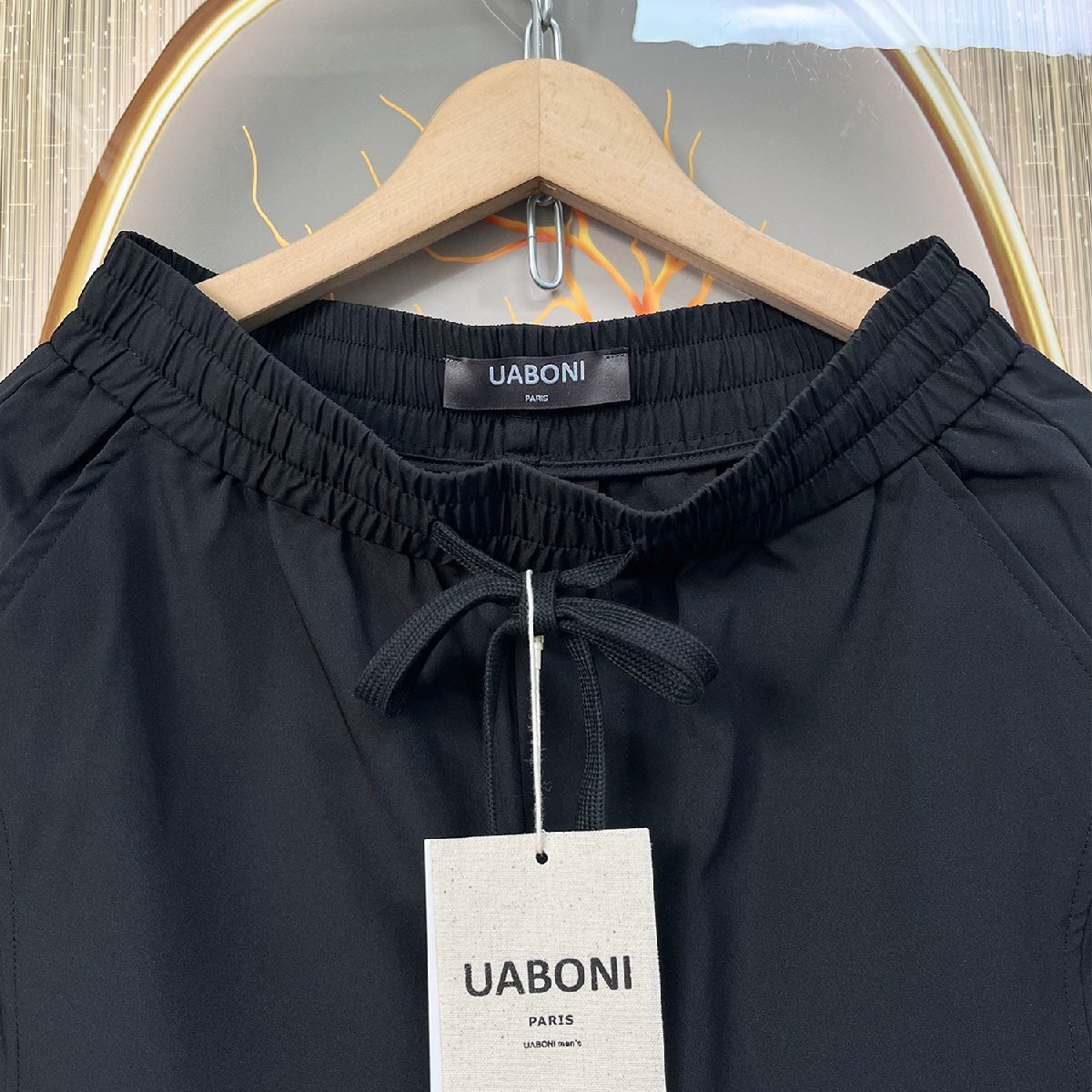 上級EU製＆定価3万◆UABONI*Paris*ショートパンツ*ユアボニ*パリ発◆薄手 耐久 通気性 ゆったり 吸汗速乾 無地 ボトムス スポーティ L/48_画像3