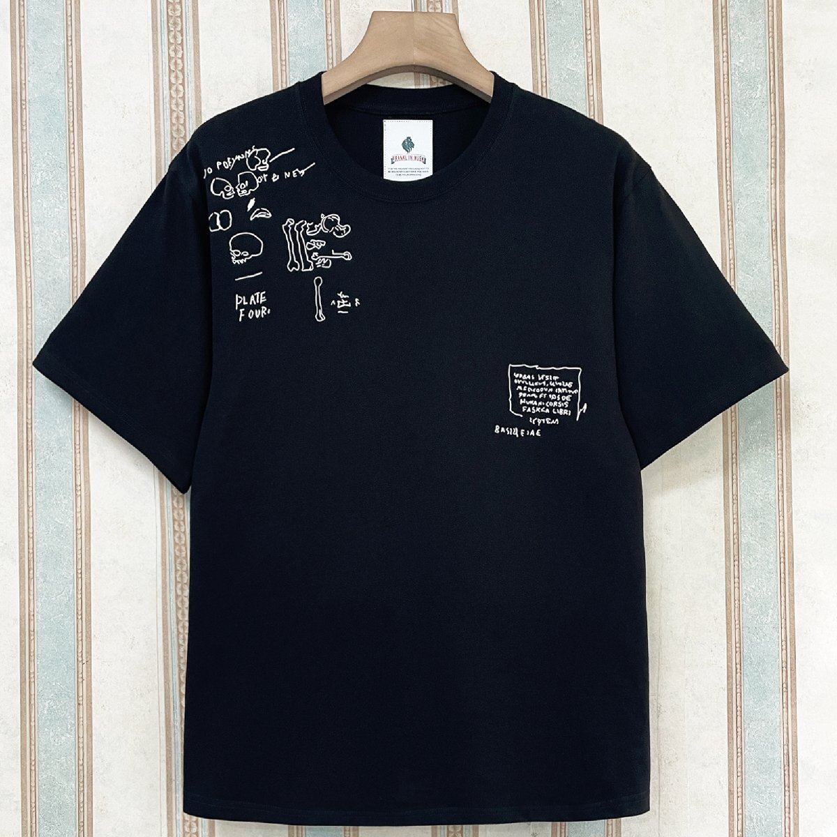 個性 定価2万 FRANKLIN MUSK・アメリカ・ニューヨーク発 半袖Tシャツ 快適 通気 ソフト 手描き風 英字 人気 トップス 夏服 サイズ2_画像1