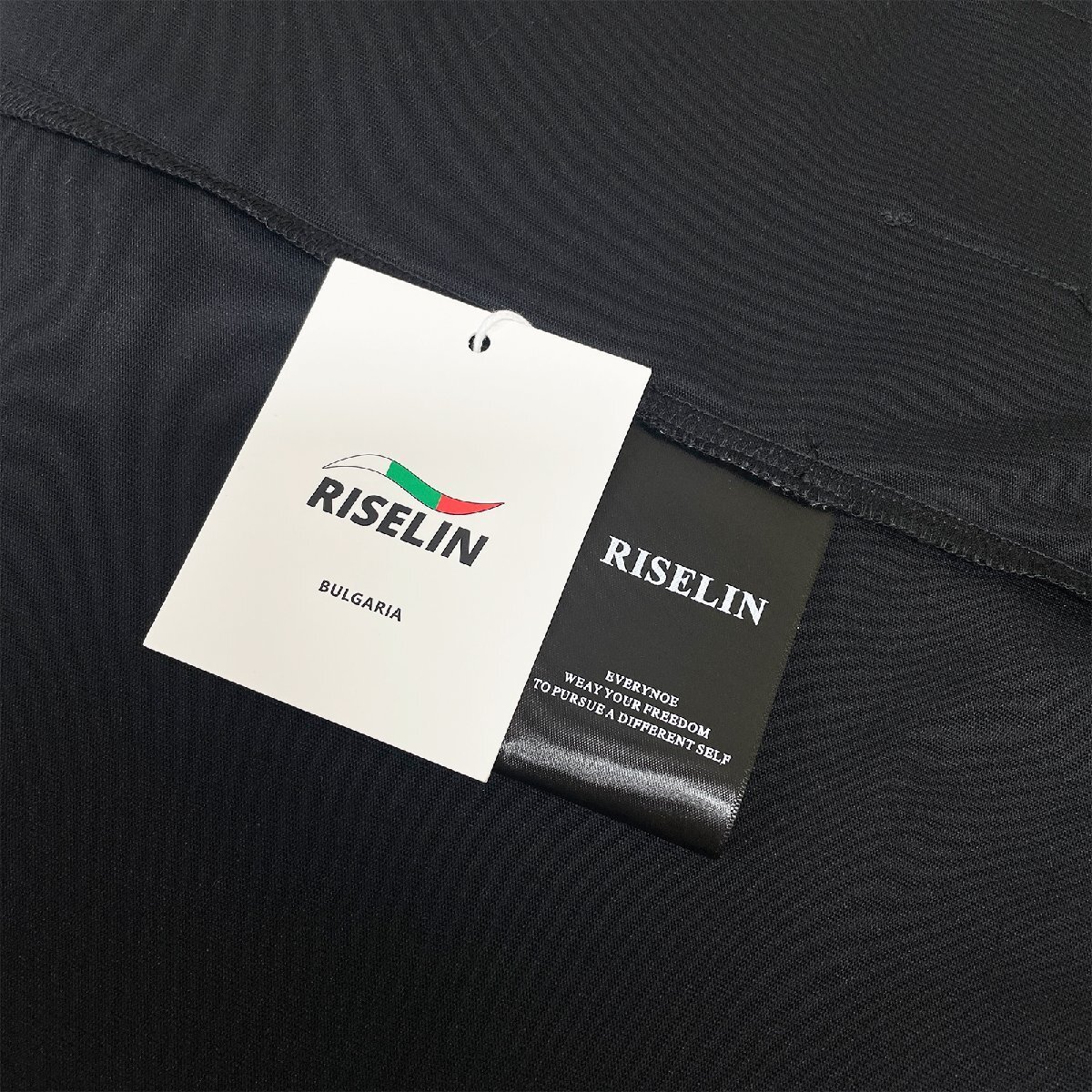 新作ヨーロッパ製※定価2万◆ブルガリア発※RISELIN 半袖Tシャツ コットン100％ 吸湿速乾 薄手 個性 英字 刺繍 遊び心 カットソー 夏 L/48_画像7