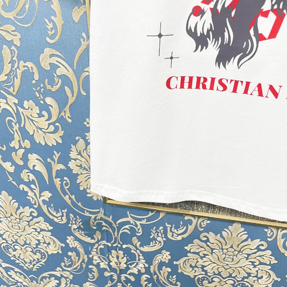 定価2万★christian milada・ミラノ発・半袖Tシャツ★上級 コットン100％ 速乾 通気 スウェット アメカジ カッコイイ スタイリッシュ 2XL_画像6