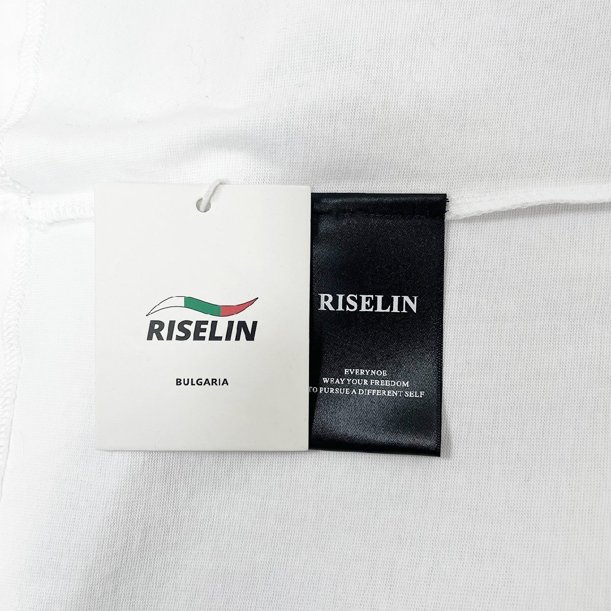 上品ヨーロッパ製※定価2万◆ブルガリア発※RISELIN 半袖Tシャツ 上質 薄手 通気 プリント 遊び心 トップス カットソー 個性 夏服 XL/50_画像9