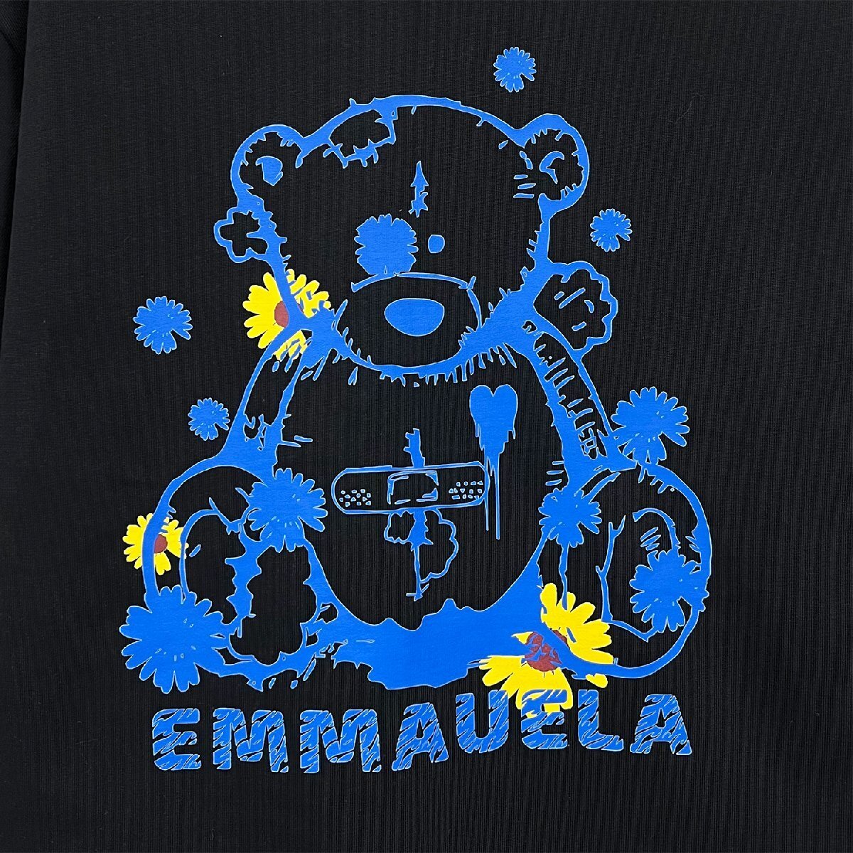 上級・半袖Tシャツ 定価2万◆Emmauela・イタリア・ミラノ発◆定番 快適 通気 吸汗 クマ ロゴ 可愛い スウェット カットソー 日常 L/48_画像6