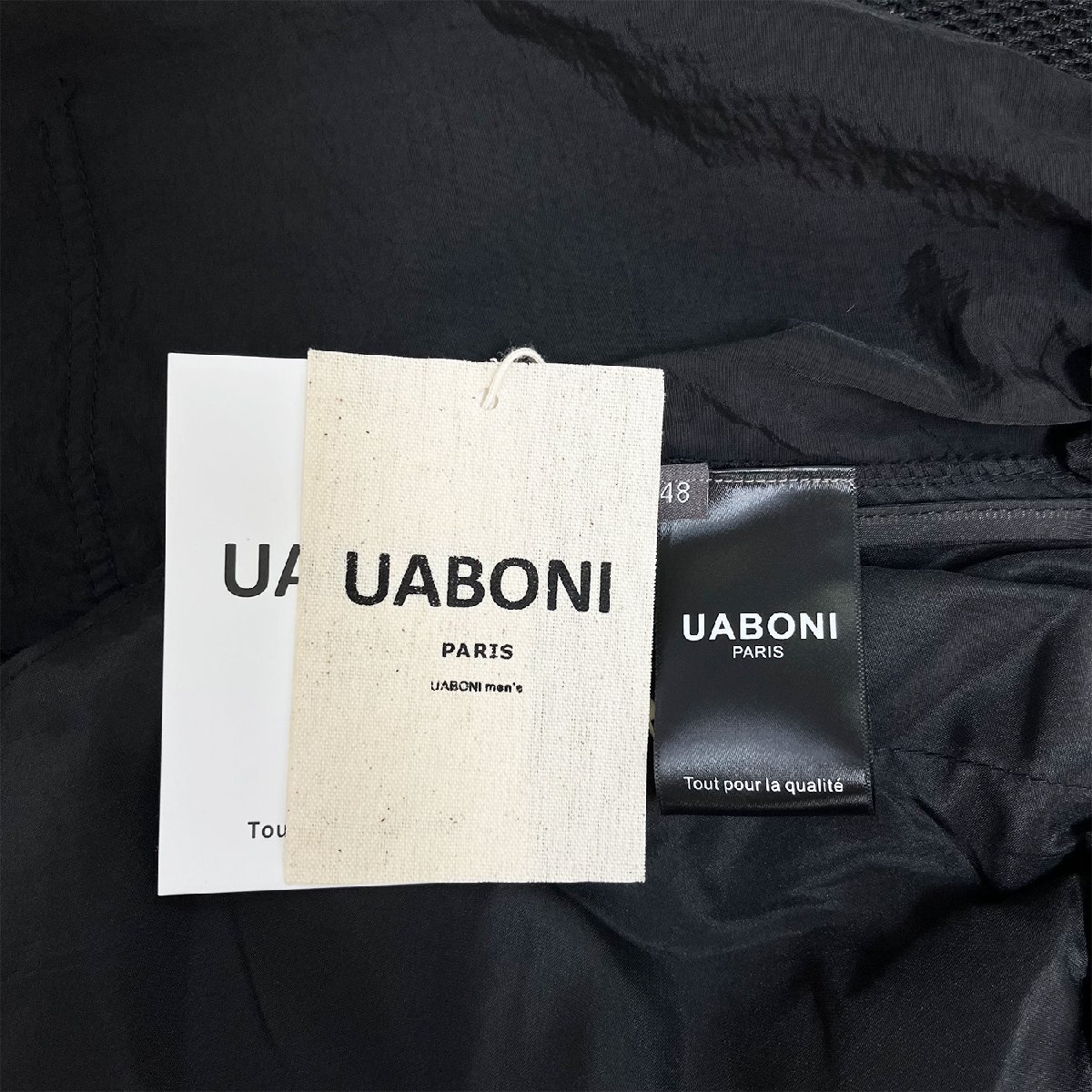 高級EU製＆定価3万◆UABONI*Paris*ショートパンツ*ユアボニ*パリ発◆上質 速乾 薄手 涼しい ハーフパンツスポーツ ゆったり メンズ M/46_画像9