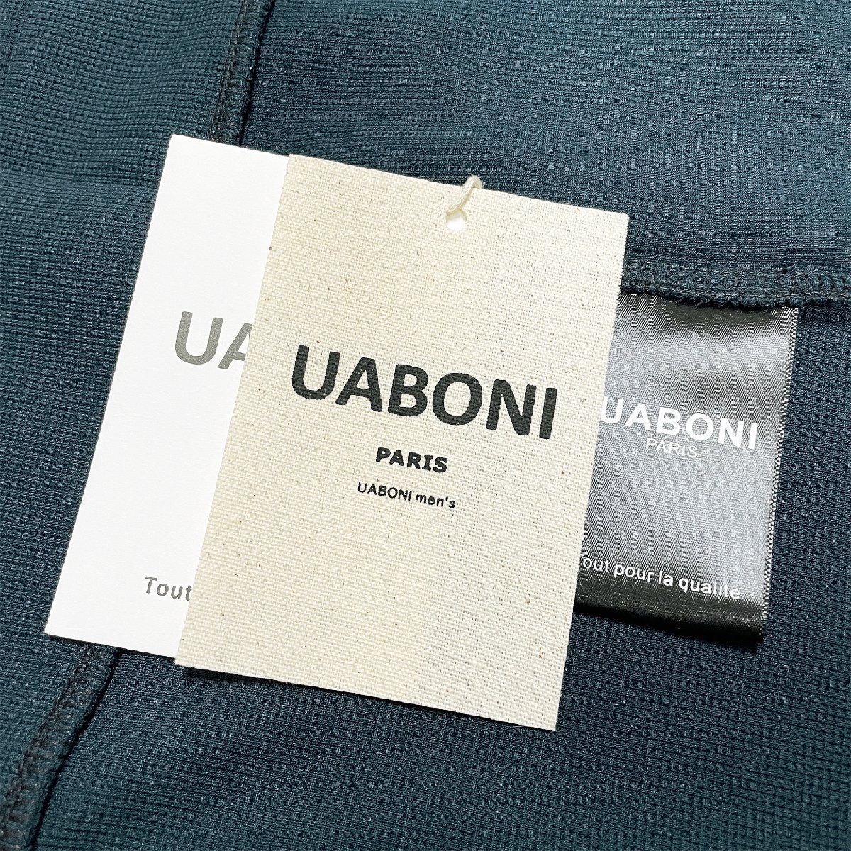 ★★最上級EU製＆定価4万◆UABONI*Paris*ポロシャツ*ユアボニ*パリ発◆高級リネン/麻生地 上品 紳士 通気 ビジネス 通勤 ゴルフ XL/50_画像10