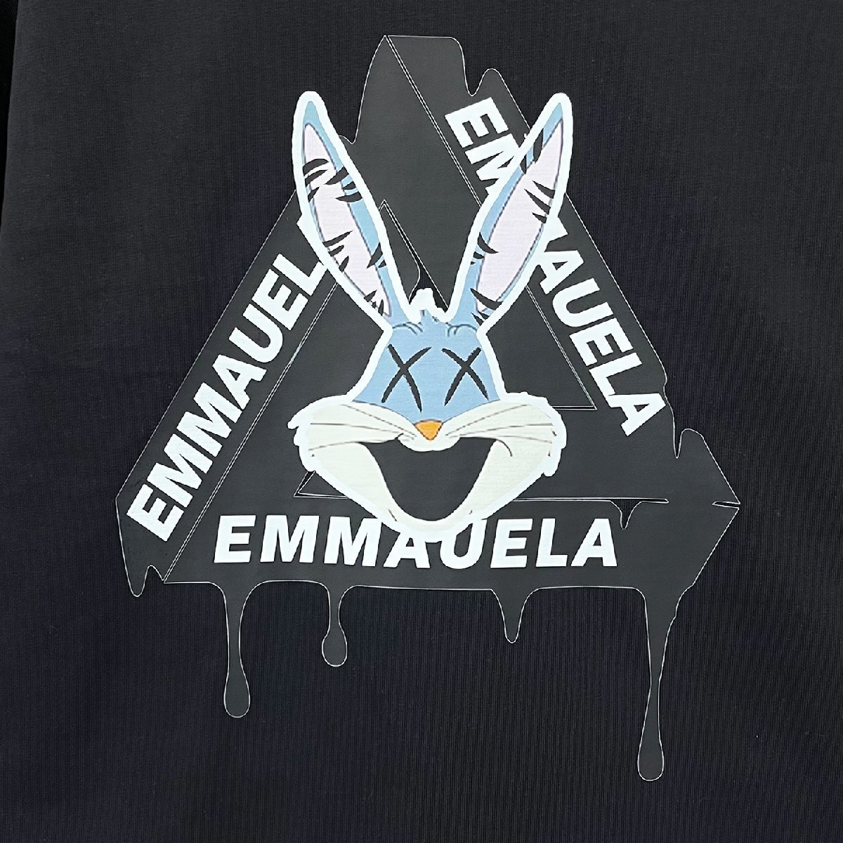 人気・半袖Tシャツ 定価2万◆Emmauela・イタリア・ミラノ発◆高級 快適 速乾 個性 ウサギ柄 トレンド スウェット レジャー 春夏 XL/50_画像7