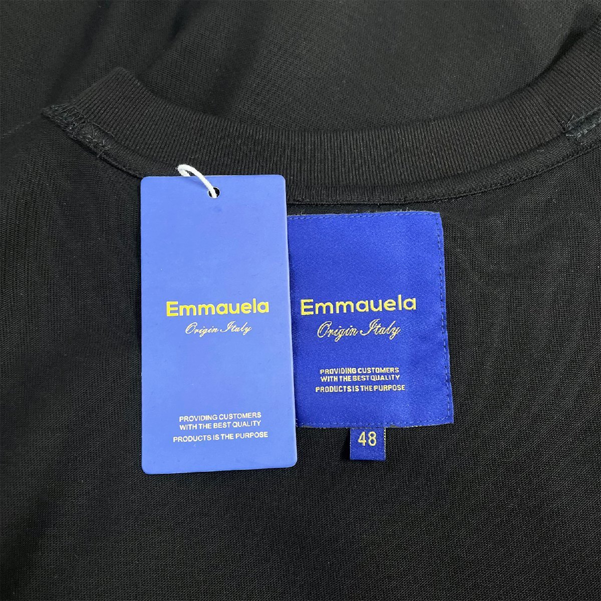 個性・半袖Tシャツ 定価2万◆Emmauela・イタリア・ミラノ発◆コットン100％ ソフト 通気 速乾 オシャレ イラスト カットソー ゆったり L/48_画像10