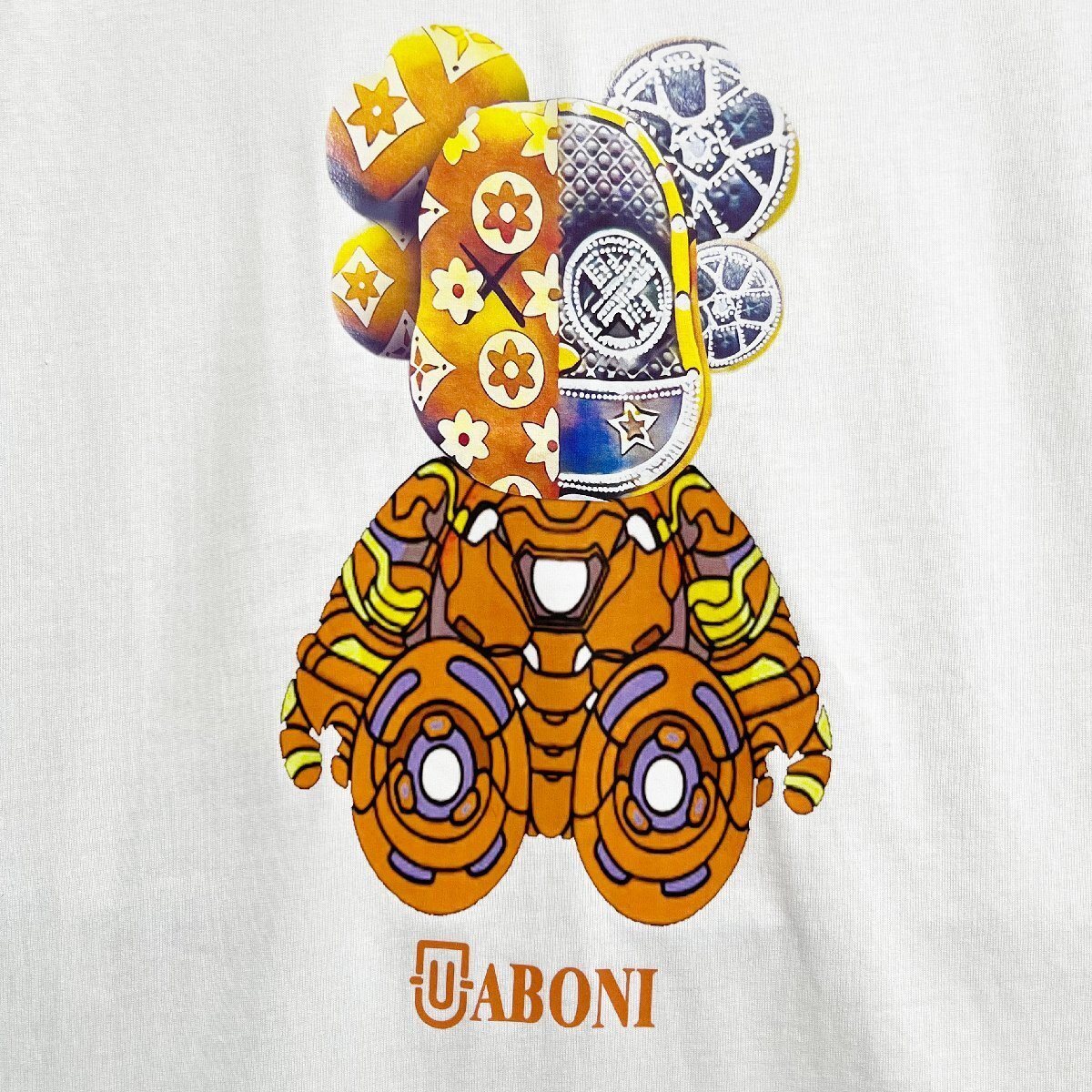 最上級EU製＆定価2万◆UABONI*ユアボニ*半袖Tシャツ*フランス*パリ発◆米国綿 通気 個性 ゆったり カジュアル ベアブリック/Bearbrick M/46_画像3