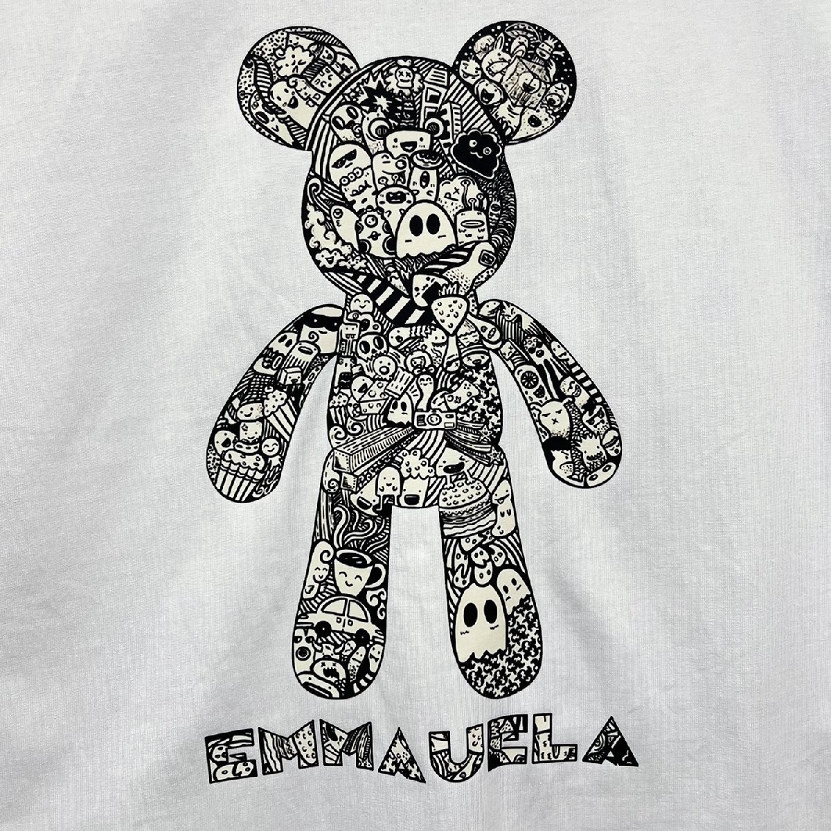 人気・半袖Tシャツ 定価2万◆Emmauela・イタリア・ミラノ発◆上質 吸汗 通気 ソフト 個性 クマ プルオーバー カットソー ストリート 夏 L_画像6