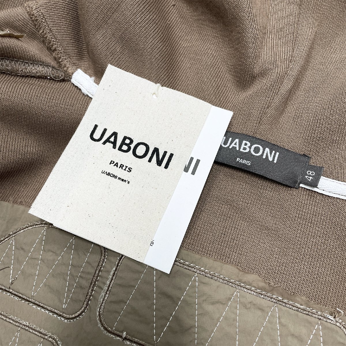 高級EU製＆定価4万◆UABONI*Paris*パーカー*ユアボニ*パリ発◆上質 快適 オシャレ 英字 カットソー プルオーバー スウェット 個性 日常 M_画像10