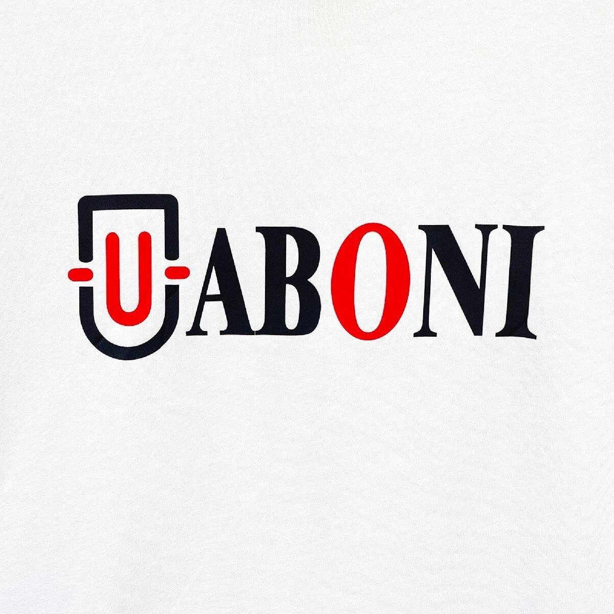 人気EU製＆定価2万◆UABONI*Paris*半袖Tシャツ*ユアボニ*パリ発◆エジプト綿 ソフト 快適 薄手 ロゴ カットソー スウェット 男女兼用 2XL_画像3