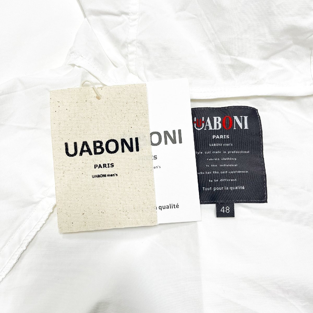 上級EU製＆定価4万◆UABONI*Paris*パーカー*ユアボニ*パリ発◆上質 吸汗速乾 薄手 ハーフシップ ビッグシルエット 洗練 ミニマル 外出 L_画像8