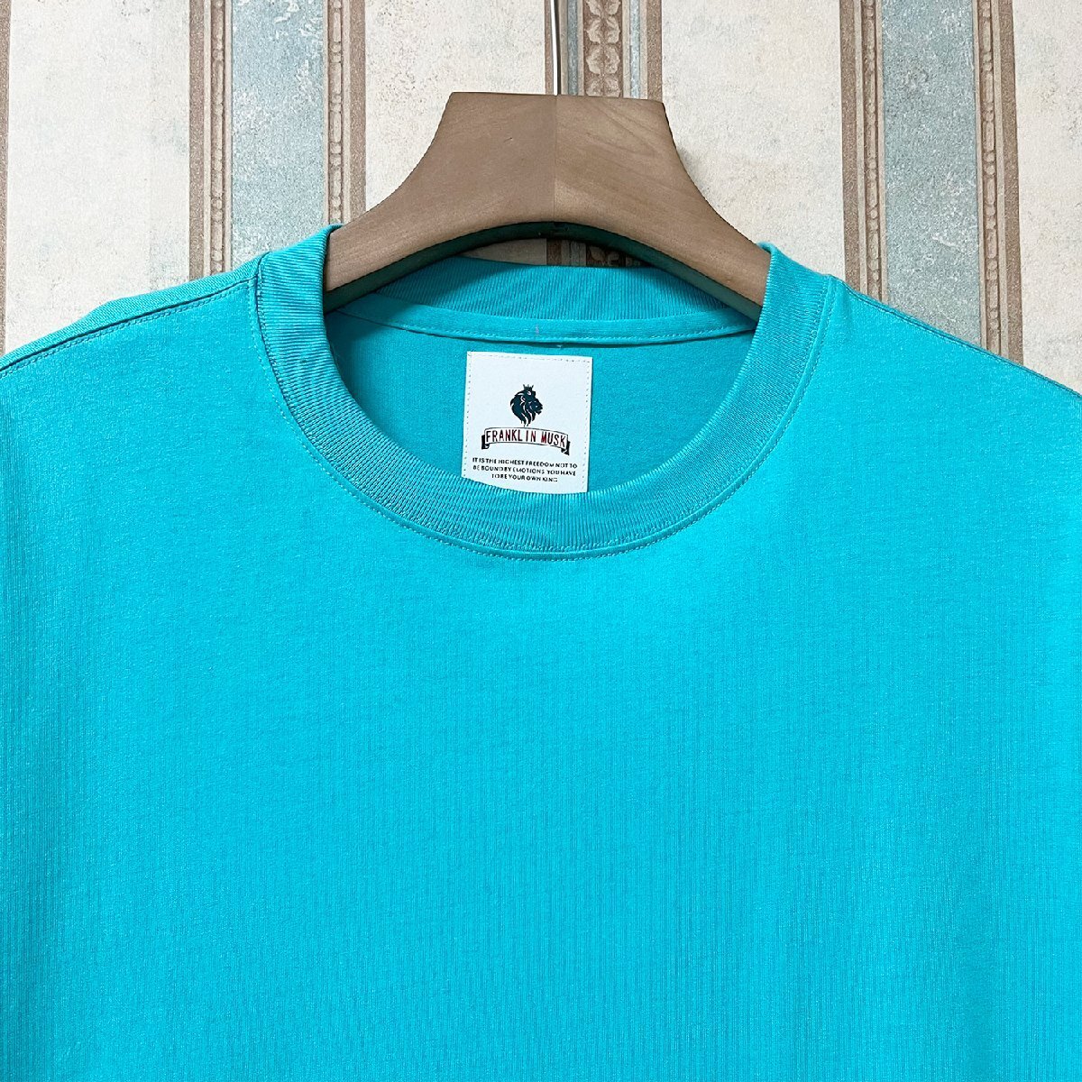 個性 定価2万 FRANKLIN MUSK・アメリカ・ニューヨーク発 半袖Tシャツ 綿100％ 通気 吸汗 グラデーション カットソー トップス サイズ4_画像3