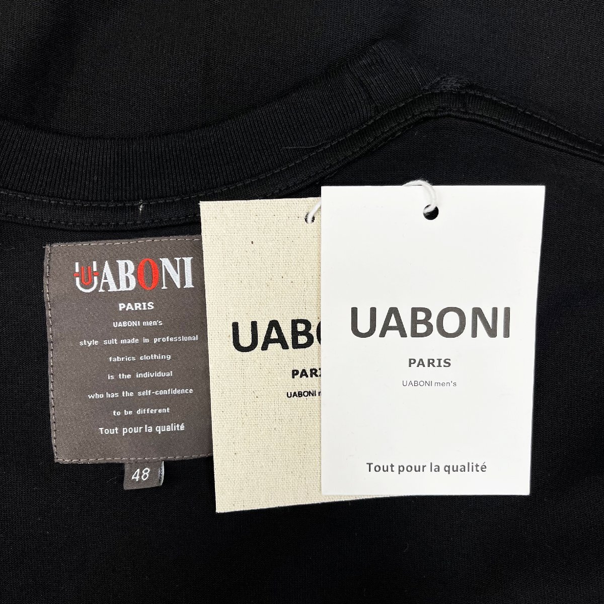 高級EU製＆定価2万◆UABONI*Paris*半袖Tシャツ*ユアボニ*パリ発◆コットン100％ 吸汗 薄手 個性 カットソー モノグラム Bearbrick XL/50_画像8