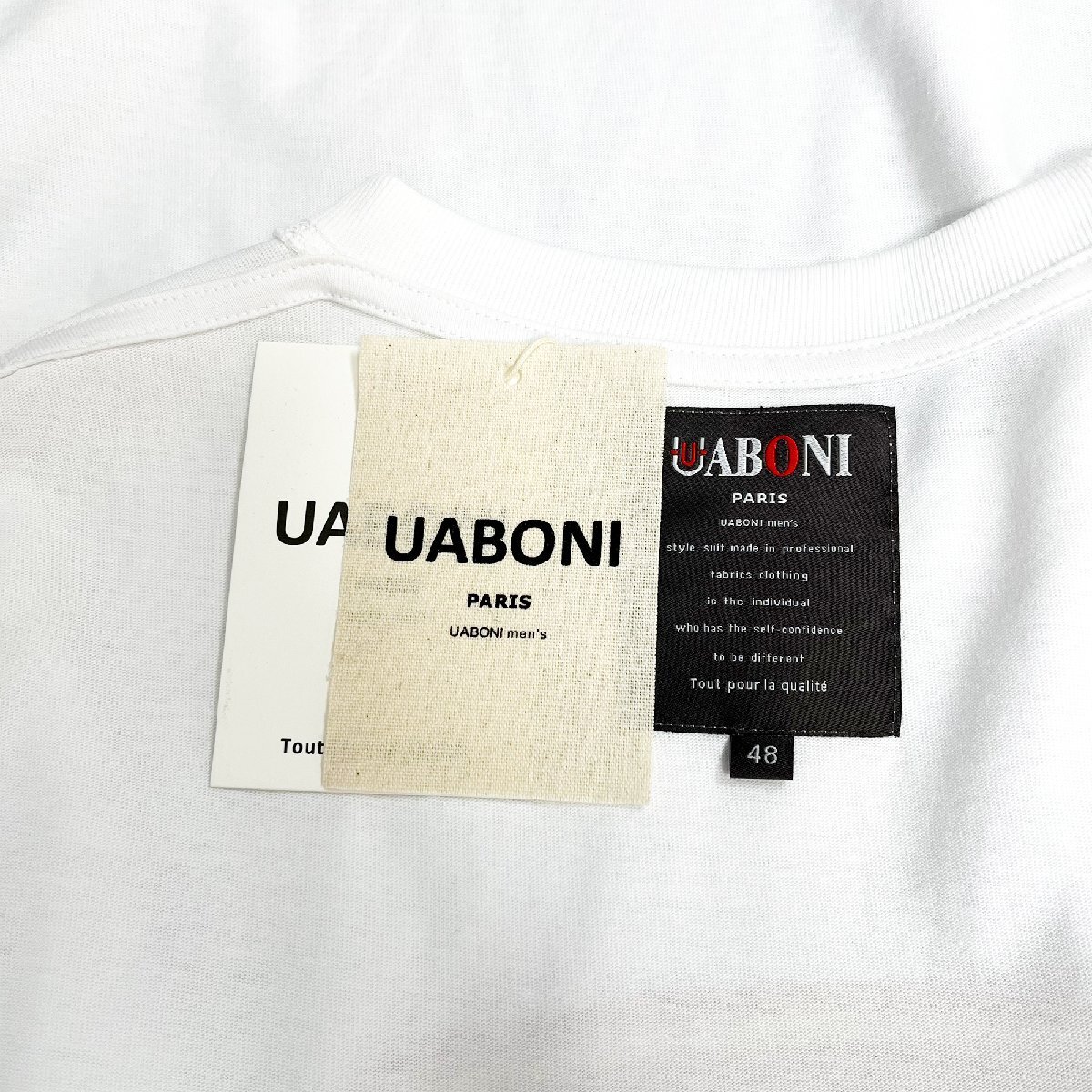 人気EU製＆定価2万◆UABONI*ユアボニ*半袖Tシャツ*フランス*パリ発◆コットン100％ 薄手 吸汗 通気 遊び心 可愛い カットソー 日常 L/48_画像8