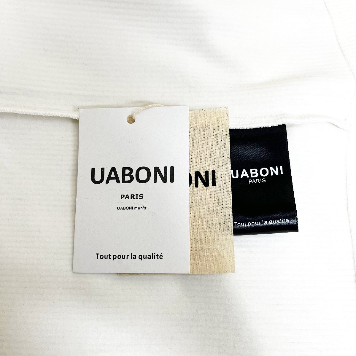 最高級EU製＆定価3万◆UABONI*ユアボニ*半袖Tシャツ*フランス*パリ発◆高品質カシミヤ ソフト 無地 サマーニット プルオーバー トップス 48_画像8