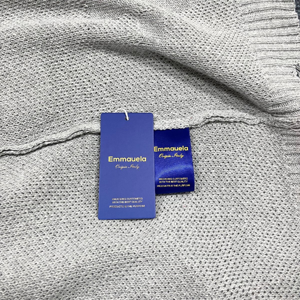  piece .* sweater regular price 5 ten thousand *Emmauela* Italy * milano departure * fine quality wool . knitted warm plain damage processing dressing up Street spring L/48