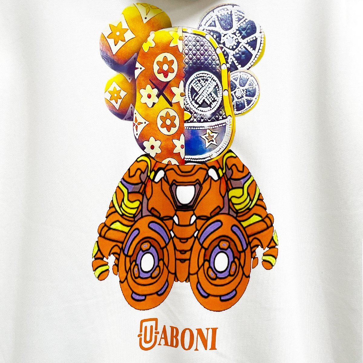 定番EU製＆定価4万◆UABONI*ユアボニ*パーカー*フランス*パリ発◆米国綿 通気 ゆったり 個性 スウェット ベアブリック/Bearbrick M/46_画像7