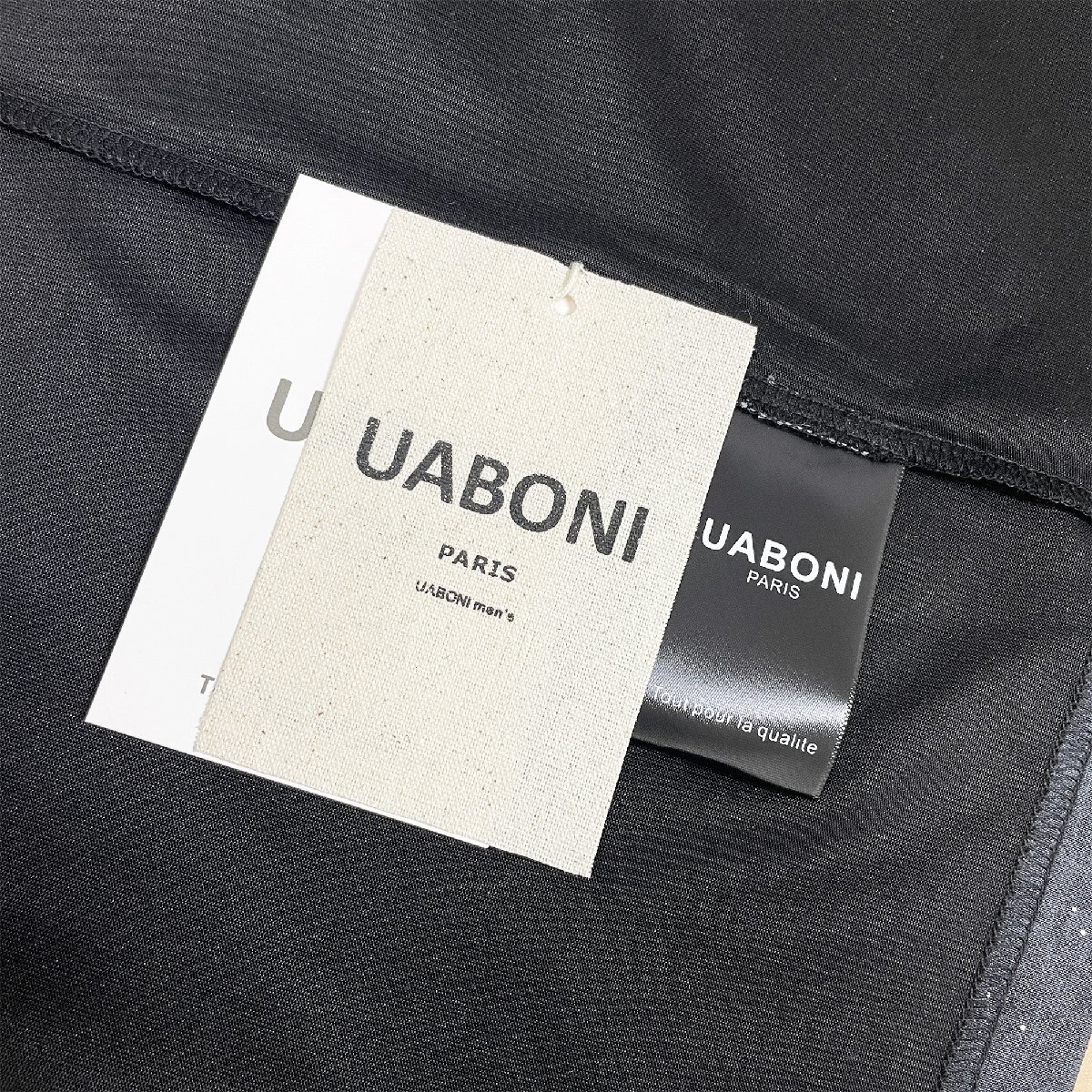 人気EU製＆定価2万◆UABONI*Paris*半袖Tシャツ*ユアボニ*パリ発◆高級 快適 薄手 キラキラ ウォッシュ加工 カットソー おしゃれ 街着 XL_画像10